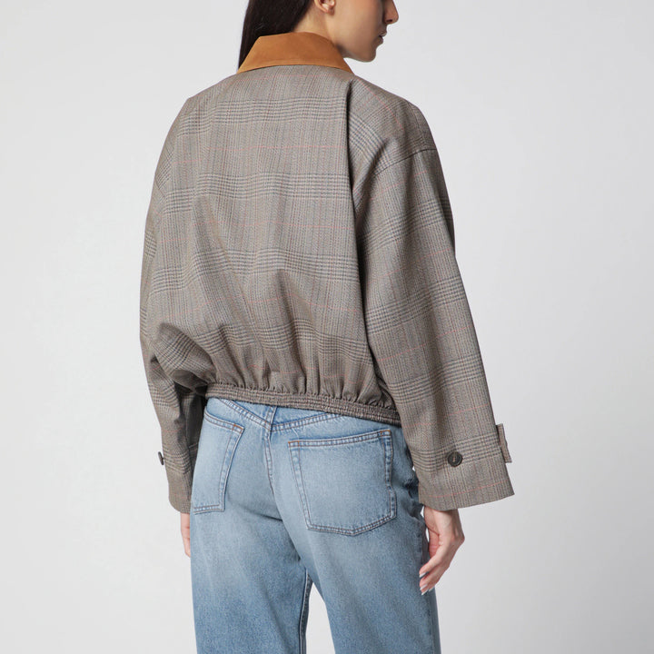 Róhe - Brown Prince of Wales wool jacket