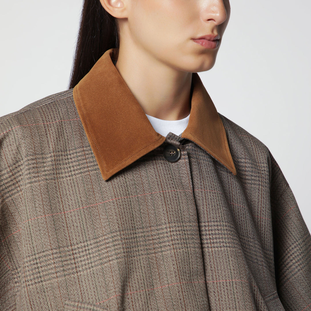 Róhe - Brown Prince of Wales wool jacket