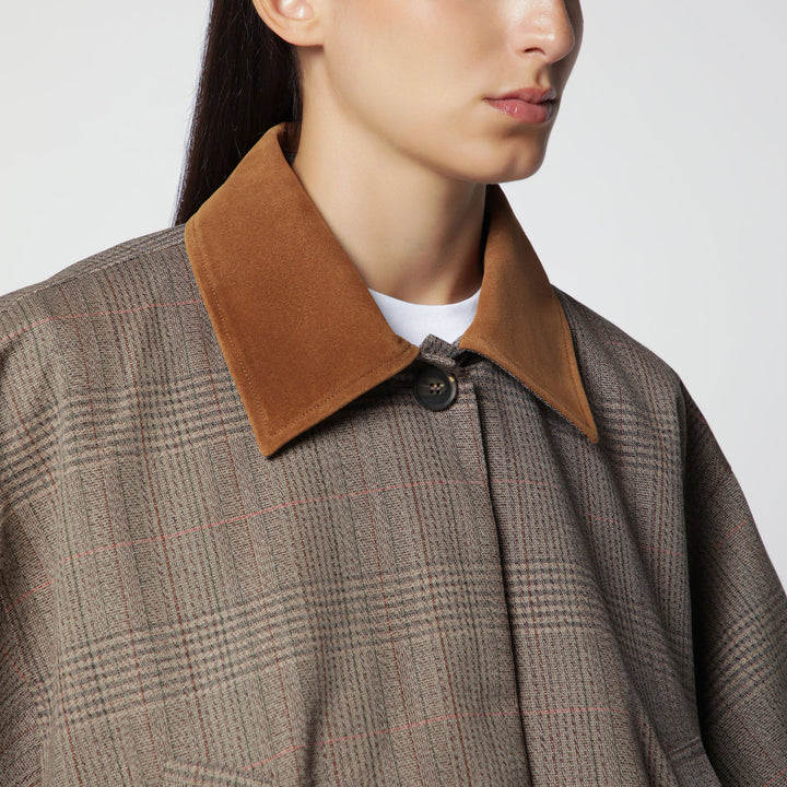 Róhe - Brown Prince of Wales wool jacket