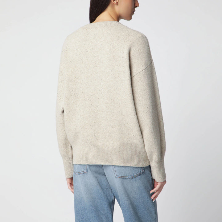 Róhe - Beige mélange wool-blend sweater