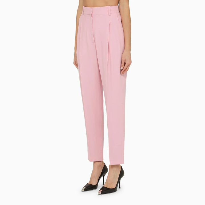 Alexander McQueen - Pink regular trousers with pleats