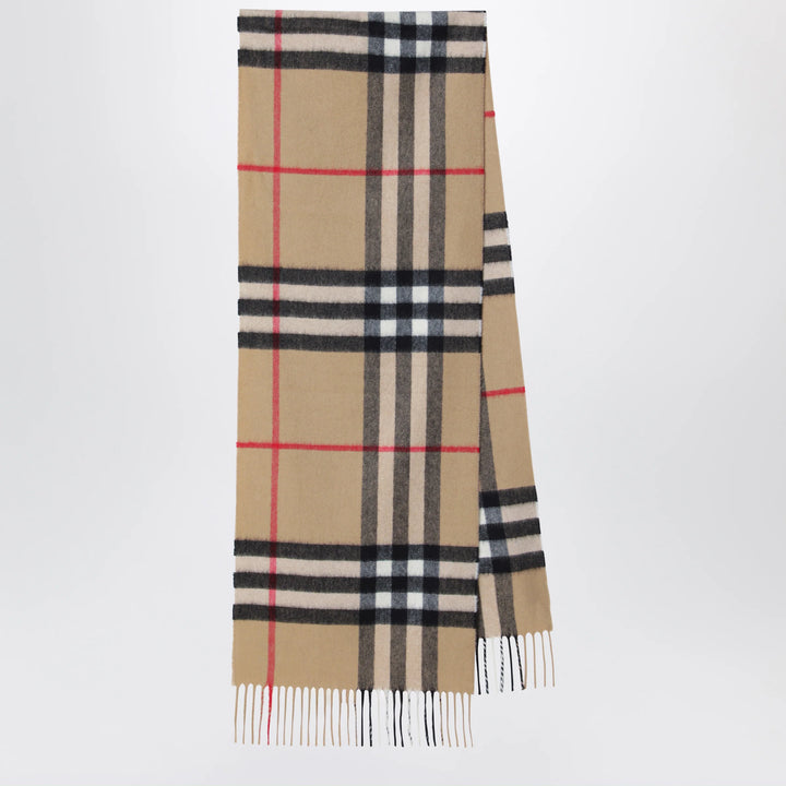 Burberry - Cashmere scarf with Check motif