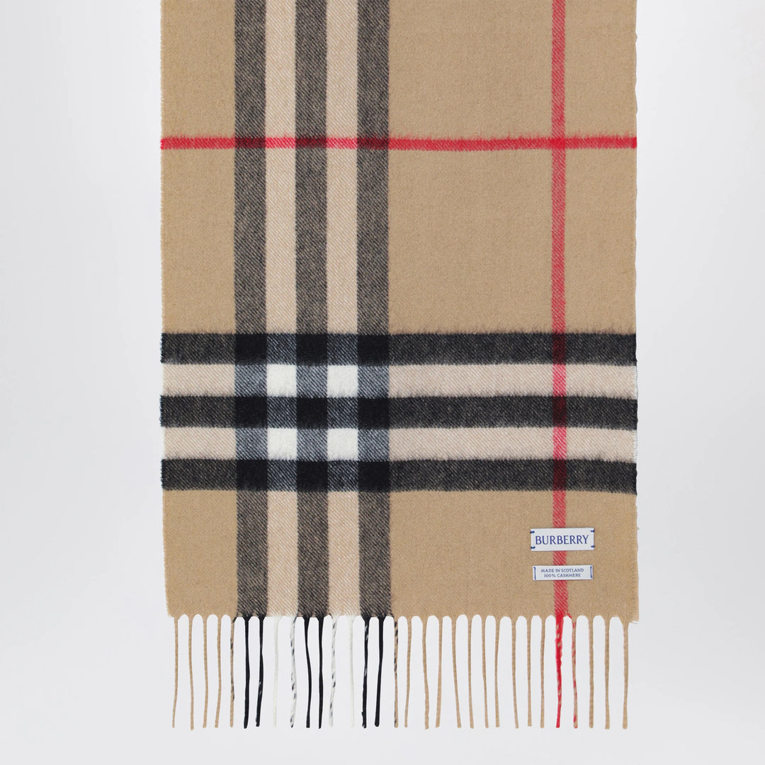 Burberry - Cashmere scarf with Check motif