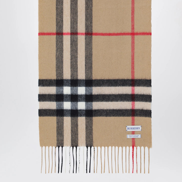 Burberry - Cashmere scarf with Check motif