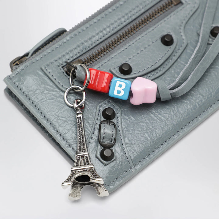 Balenciaga - Le City long coin and card holder in lambskin, blue-grey