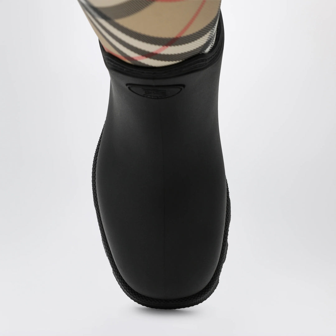 Burberry - Tall black Marsh Stamp rubber boots