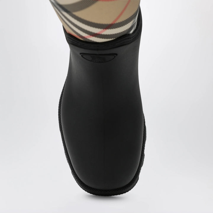 Burberry - Tall black Marsh Stamp rubber boots