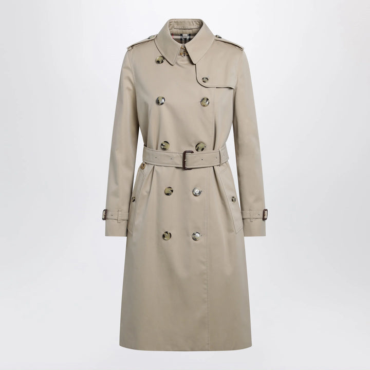 Burberry - Long Kensington Heritage cotton trench coat in honey