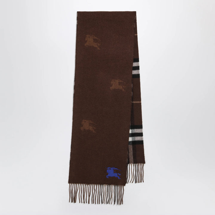 Burberry - Reversible Check cashmere scarf with EKD