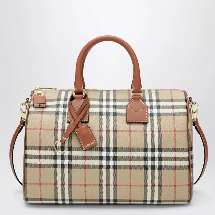 Burberry - Medium bowling bag with Check pattern