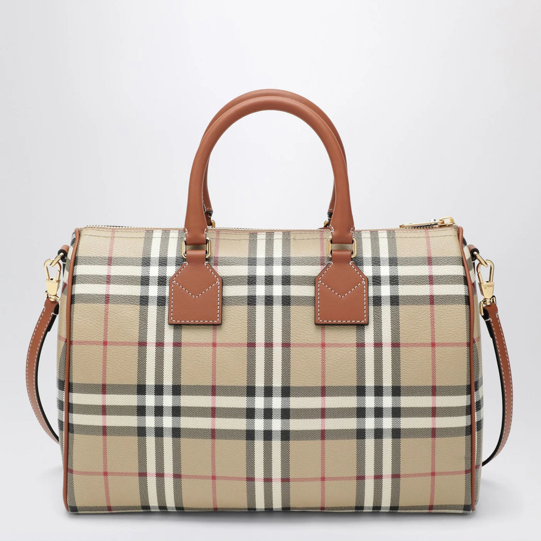 Burberry - Medium bowling bag with Check pattern