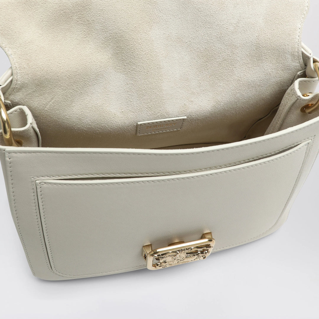 Burberry - Small Rider shoulder bag in beige lambskin