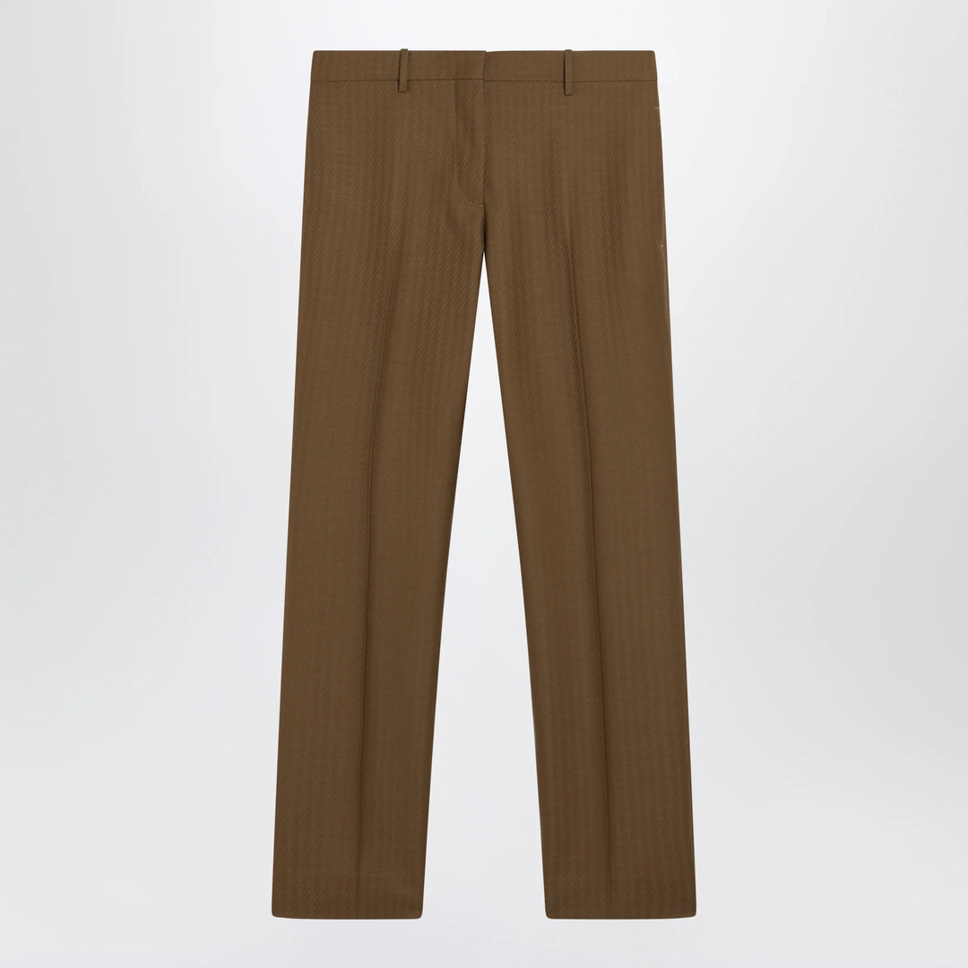 Burberry - Brown wool and mohair trousers