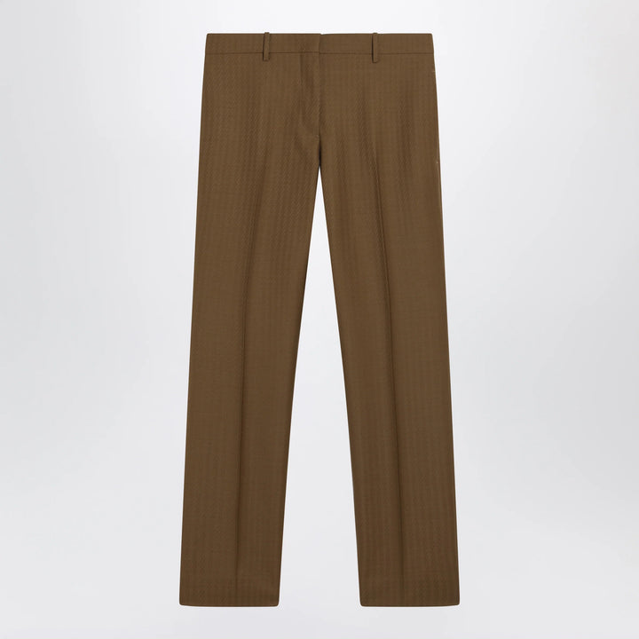 Burberry - Brown wool and mohair trousers