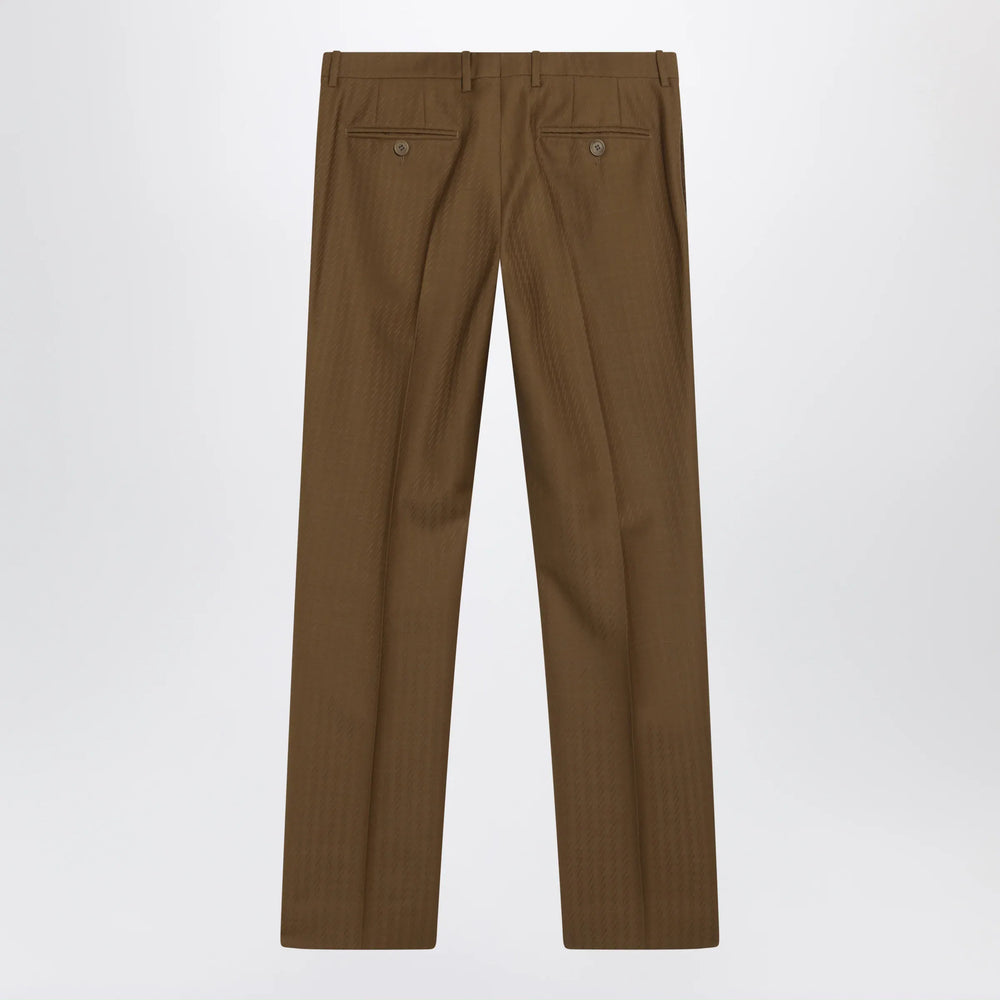 Burberry - Brown wool and mohair trousers Brand Apparel & Accessories > Clothing > Pants