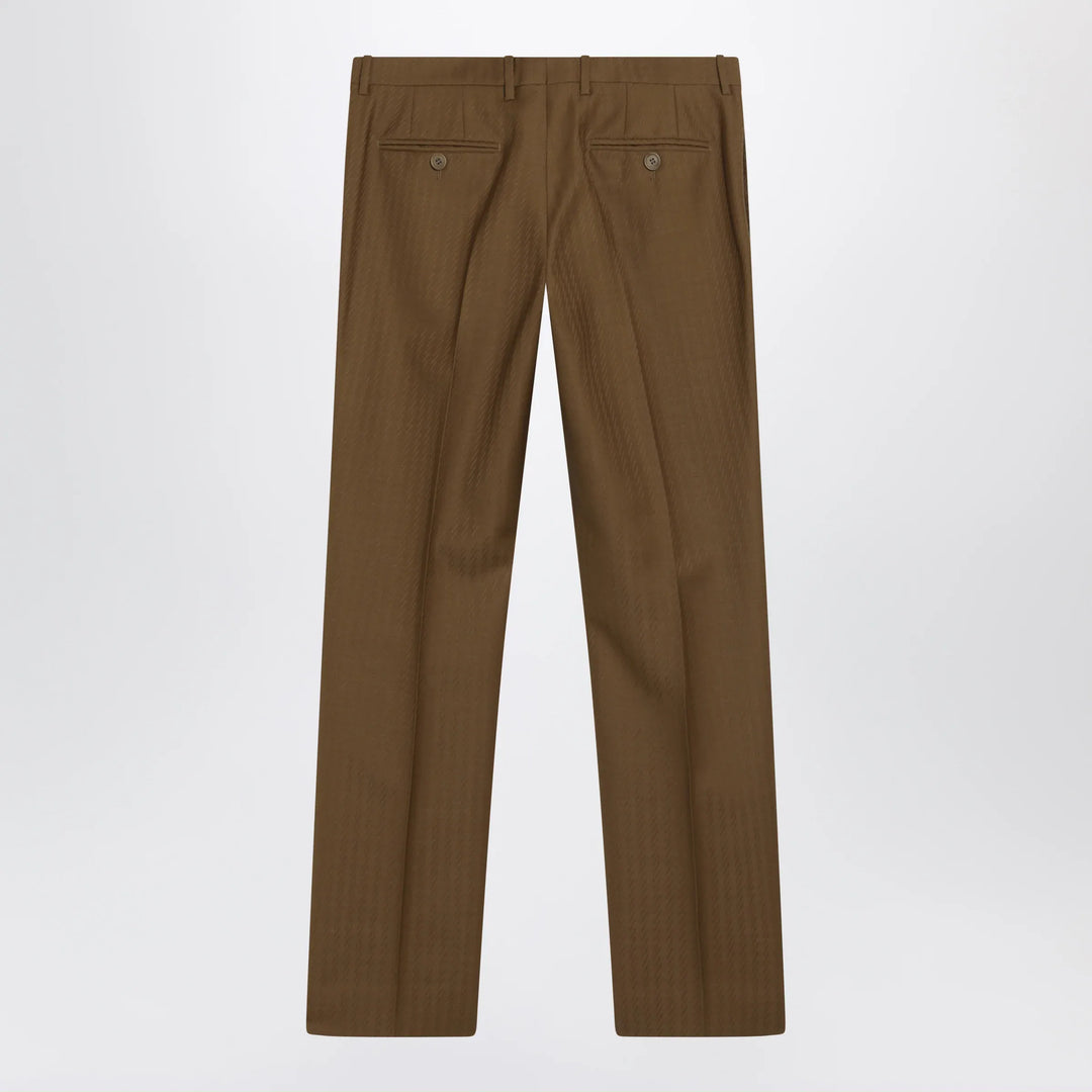 Burberry - Brown wool and mohair trousers Brand Apparel &amp; Accessories > Clothing > Pants