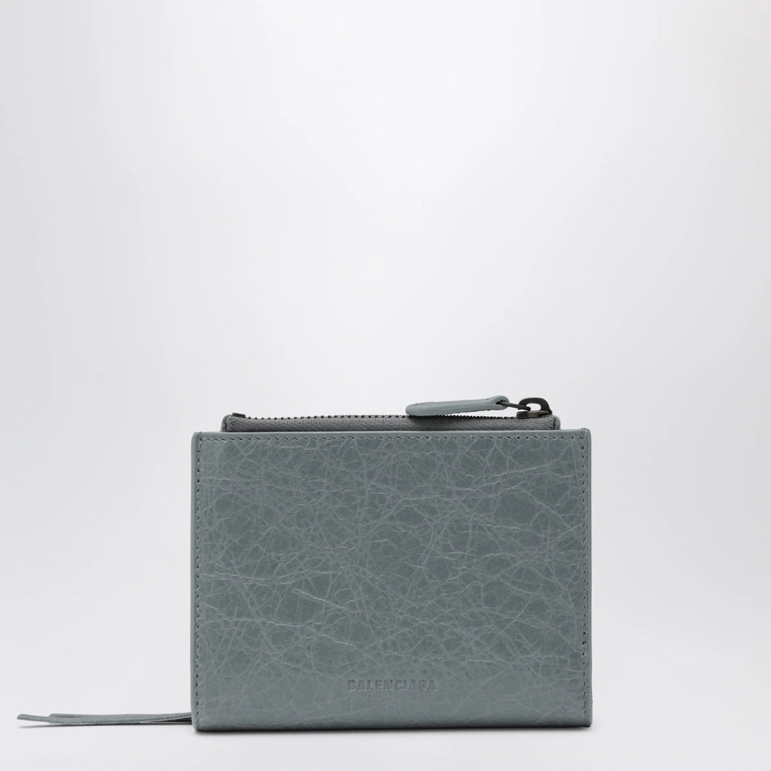 Balenciaga - Le City bifold lambskin wallet in blue-grey