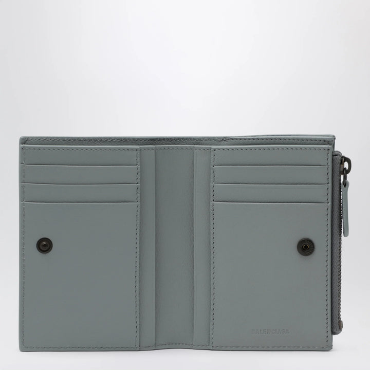 Balenciaga - Le City bifold lambskin wallet in blue-grey