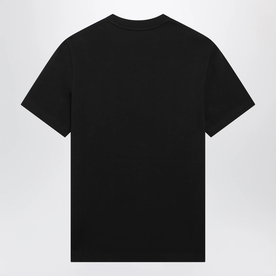Moncler - Black Cotton Jersey T-Shirt with Logo Patch