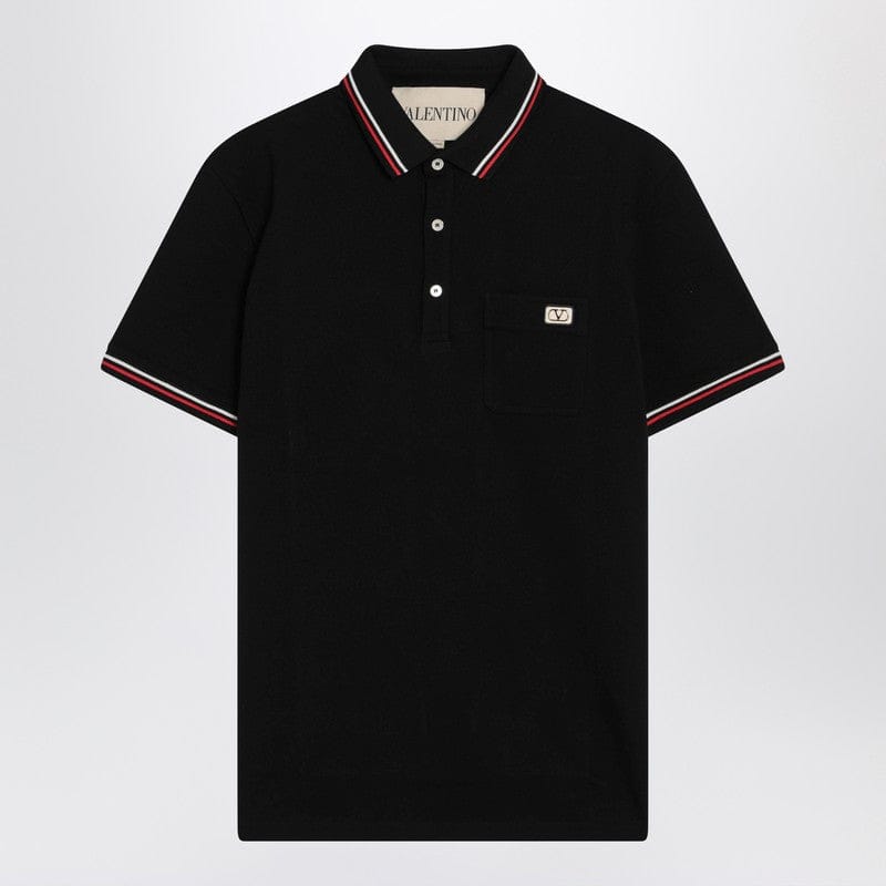 Shirts & Tops Valentino - Black polo shirt with Vlogo Signature - M Brand