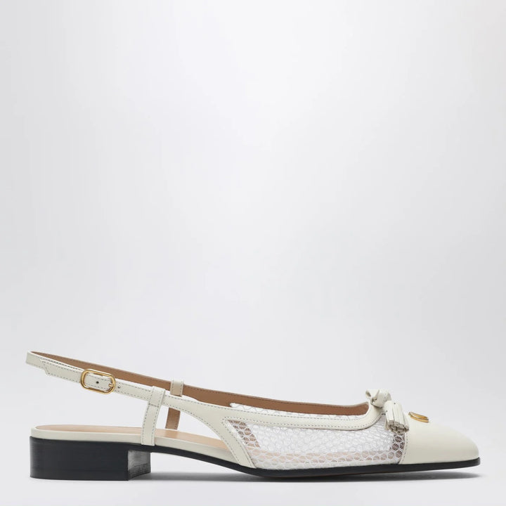 Valentino Garavani - Valet Du Roi slingback ballerina ivory