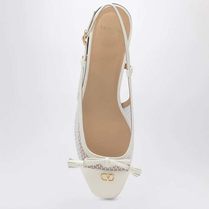 Valentino Garavani - Valet Du Roi slingback ballerina ivory