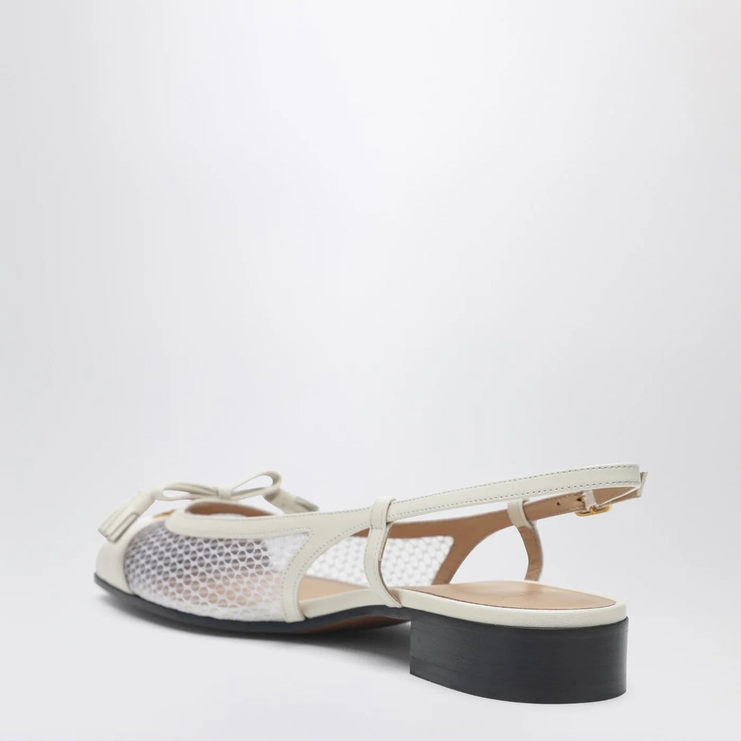 Valentino Garavani - Valet Du Roi slingback ballerina ivory