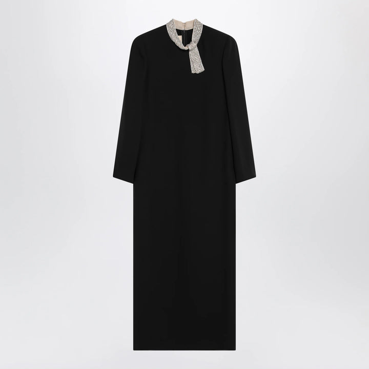 Valentino - Black silk Cady Couture dress