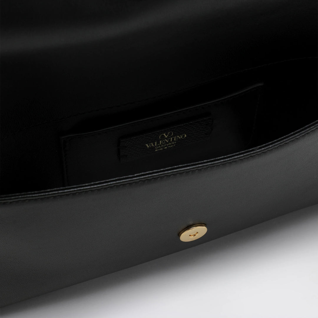 Valentino Garavani - Small black Devain leather shoulder bag