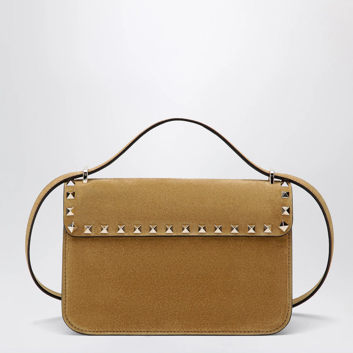Valentino Garavani - Rockstud Havana small crossbody bag in beige suede