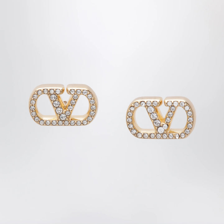 Valentino Garavani - Gold-tone VLogo Signature earrings with Swarovski crystals