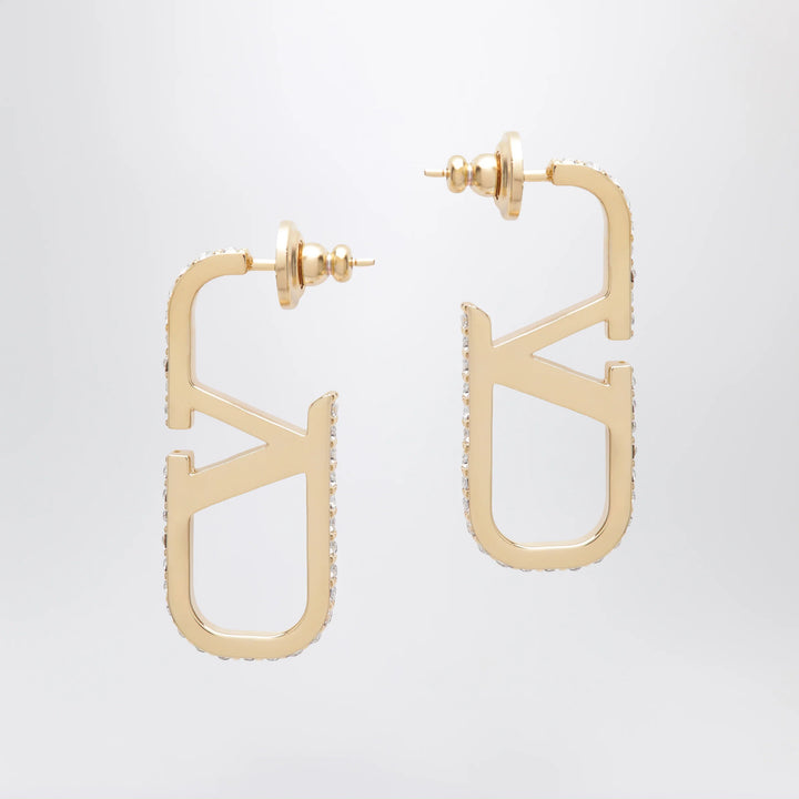 Valentino Garavani - Gold-tone VLogo Signature earrings with Swarovski crystals