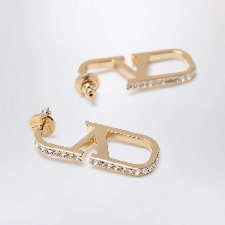 Valentino Garavani - Gold-tone VLogo Signature earrings with Swarovski crystals