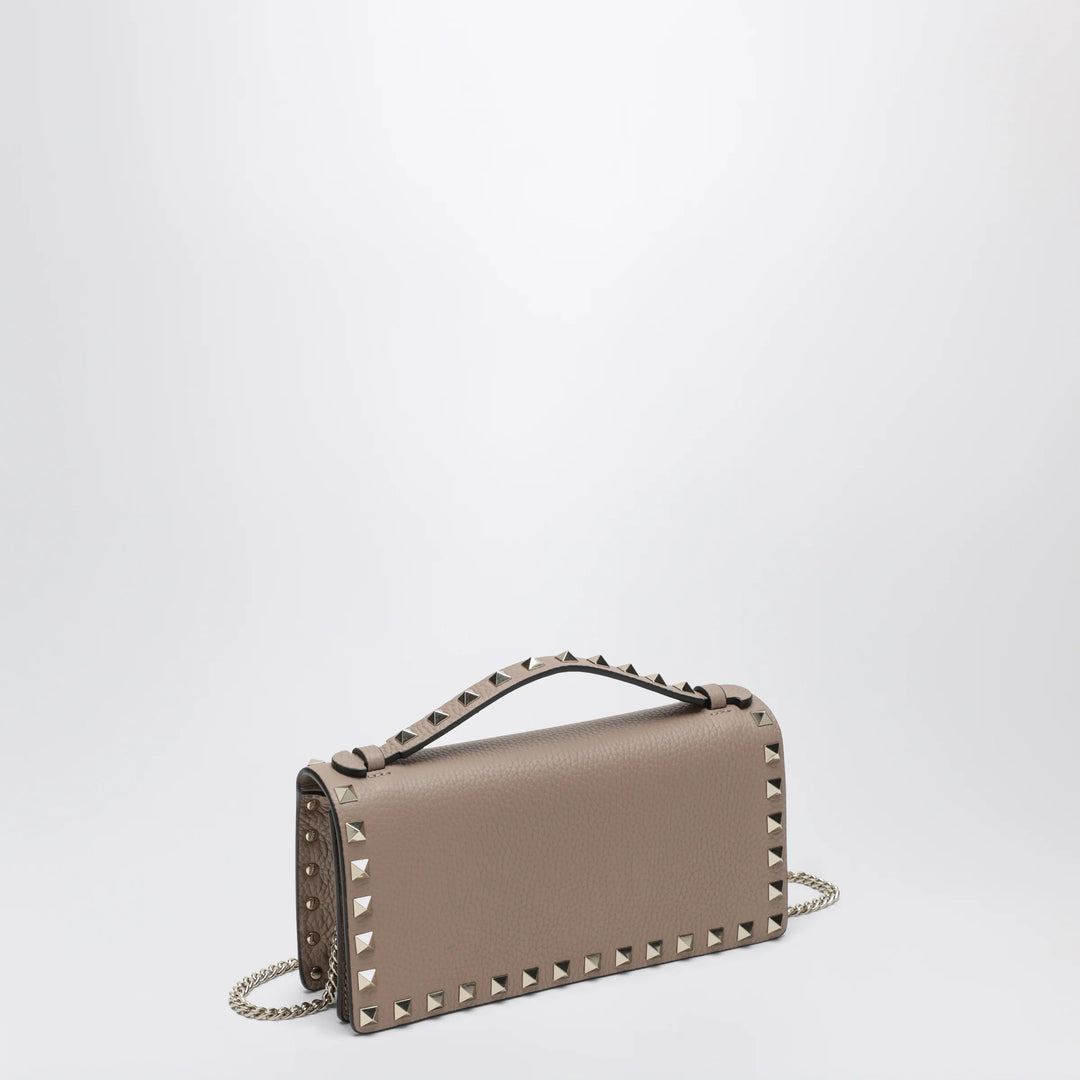 Valentino Garavani - Rockstud pink powder chain wallet