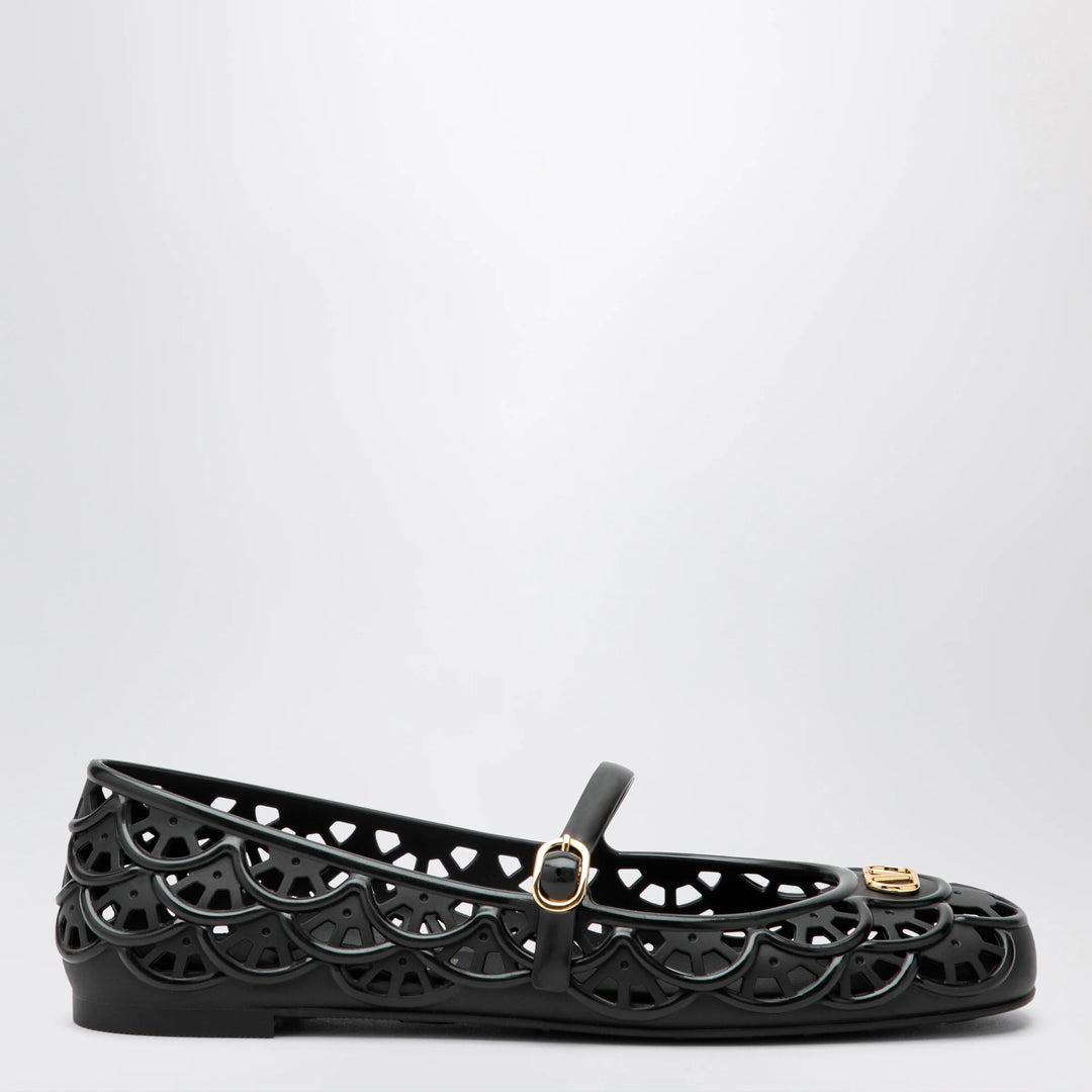 Valentino Garavani - Black VLogo Signature rubber ballet flats