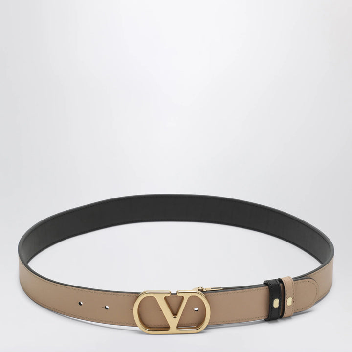 Valentino Garavani - Black/Pink reversible VLogo Signature belt