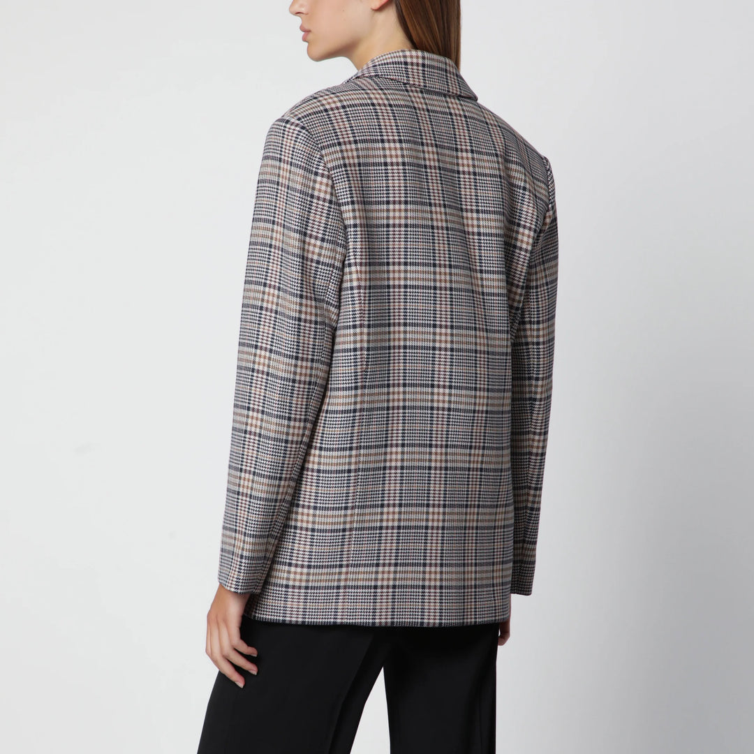 ANINE BING - Single-breasted check blazer