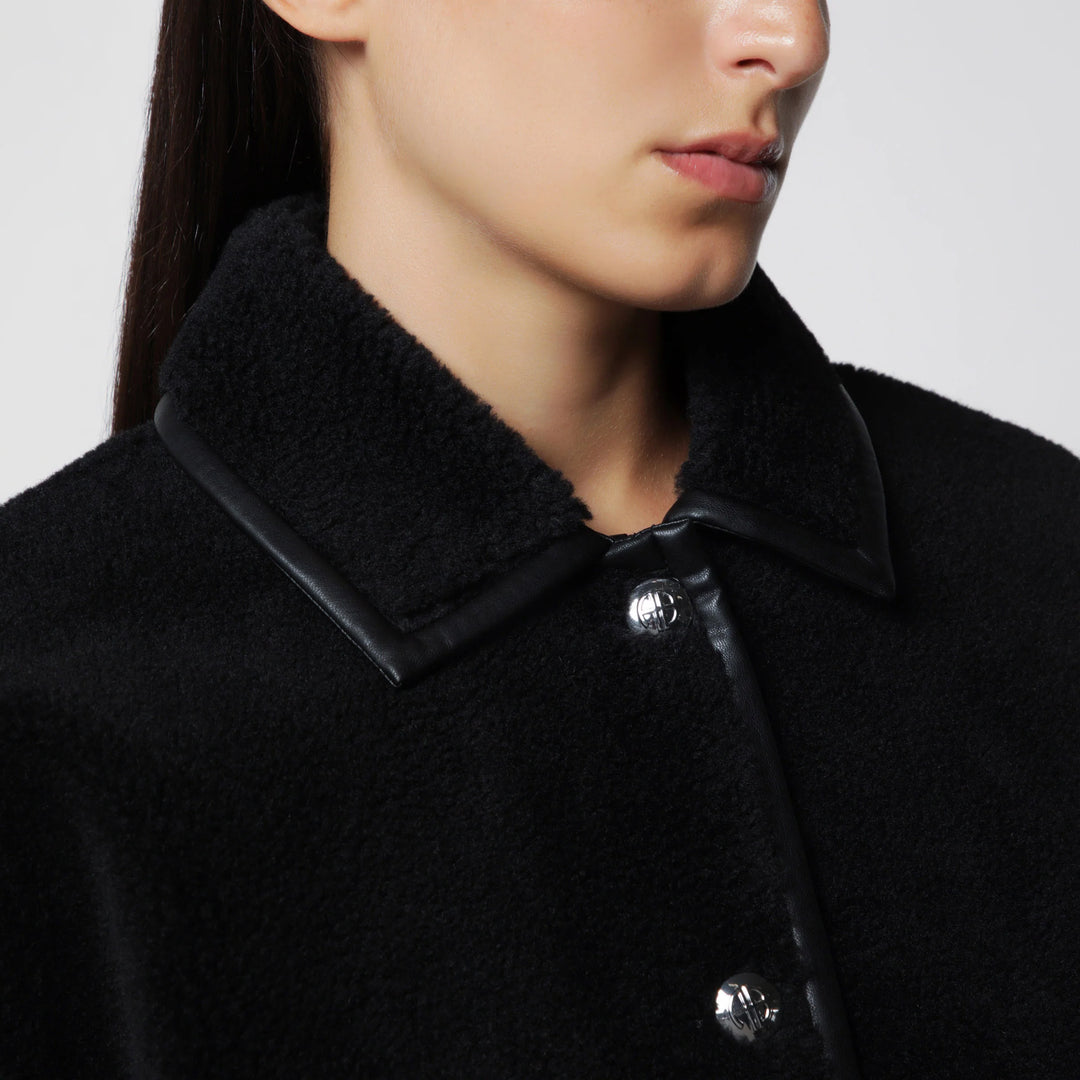 ANINE BING - Black shearling-effect jacket