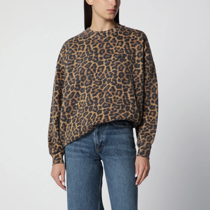 ANINE BING - Miles Hoodie with Leopard Print