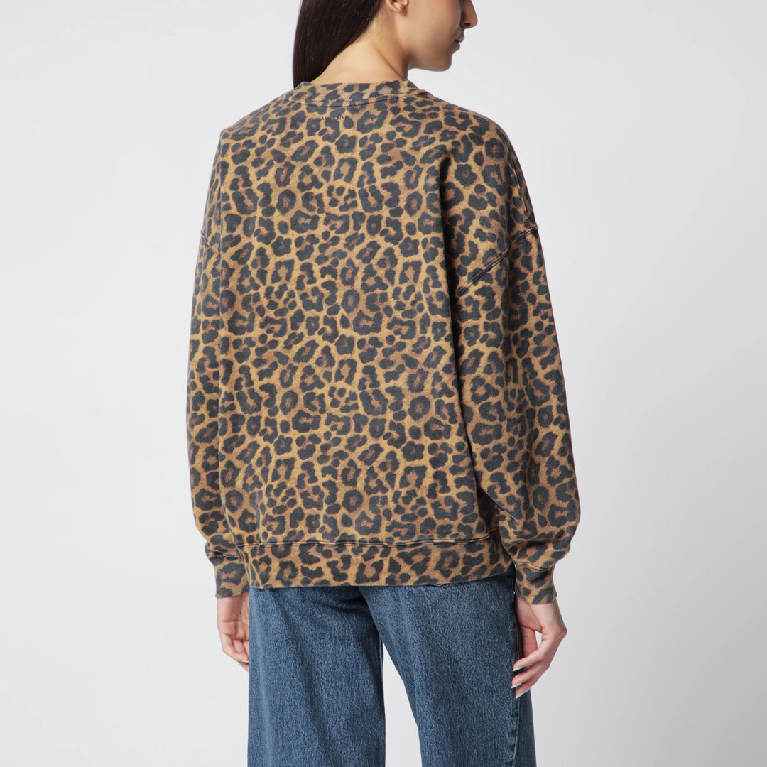 ANINE BING - Miles Hoodie with Leopard Print