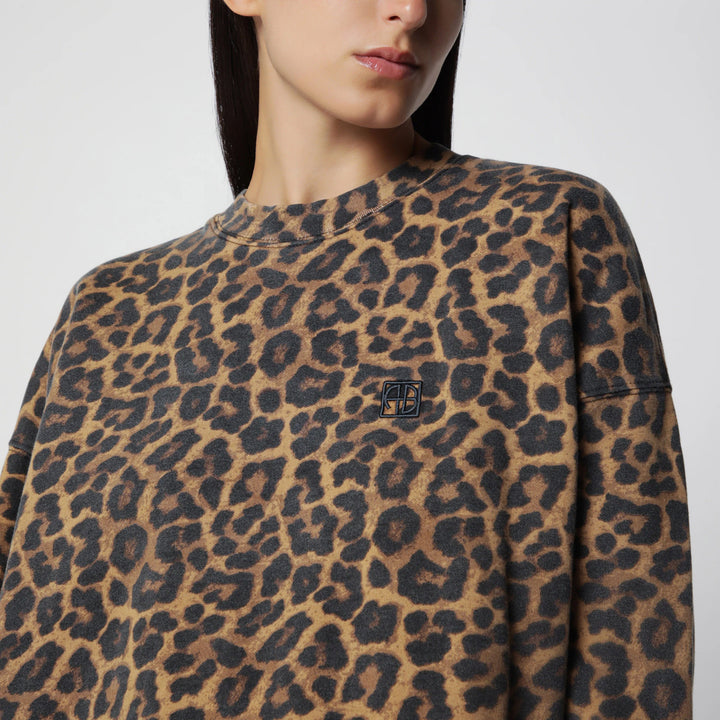ANINE BING - Miles Hoodie with Leopard Print