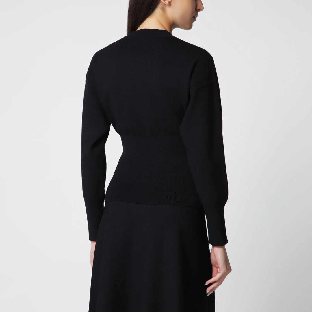 ANINE BING - Black viscose-blend knit sweater