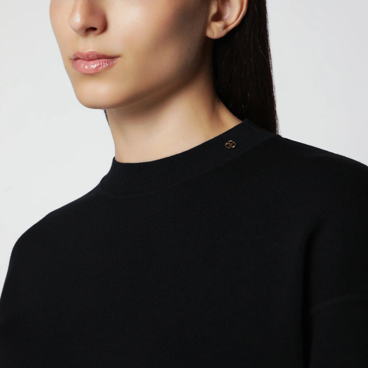 ANINE BING - Black viscose-blend knit sweater