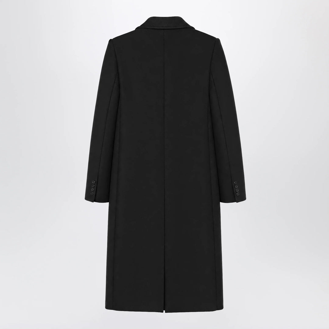 Balenciaga - Long double-face tailored coat in black cotton