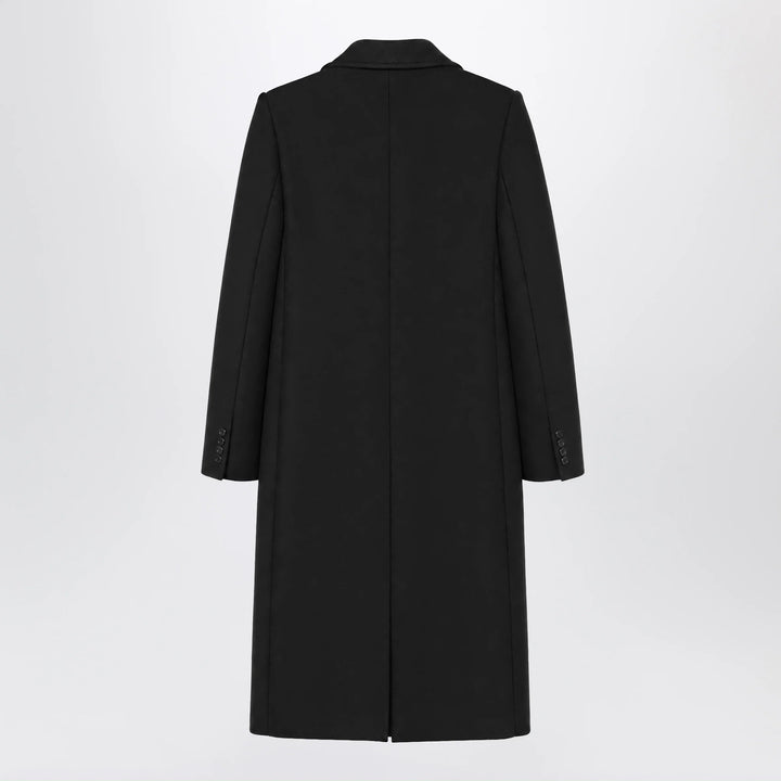 Balenciaga - Long double-face tailored coat in black cotton