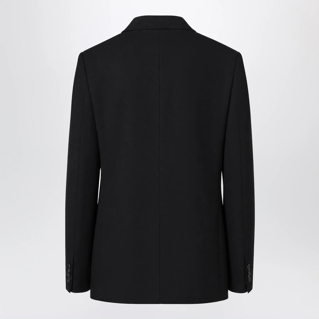 Balenciaga - Double-breasted tailored wool twill jacket in black