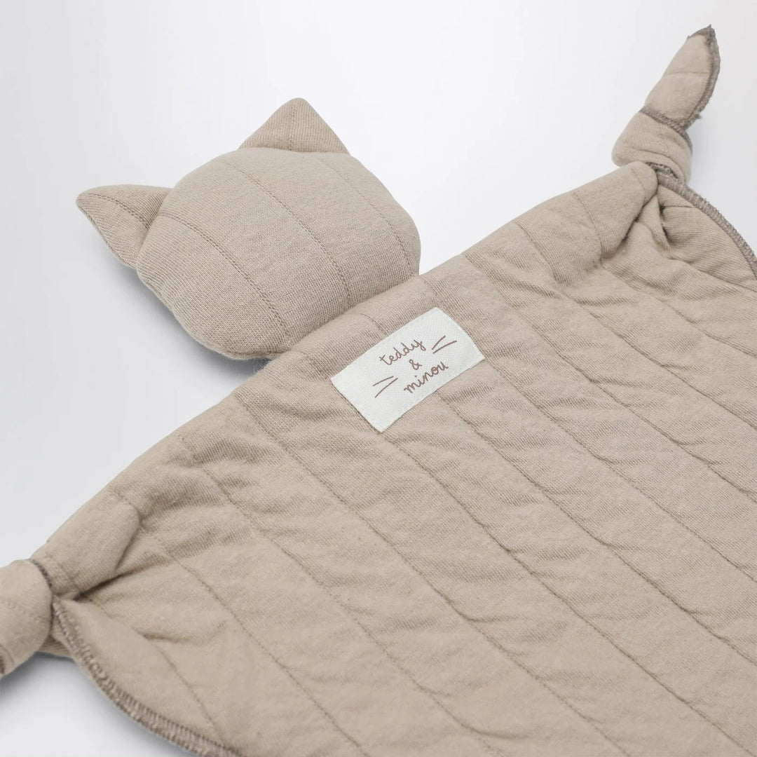 Teddy &amp; Minou - Beige gauze doudou with kitten