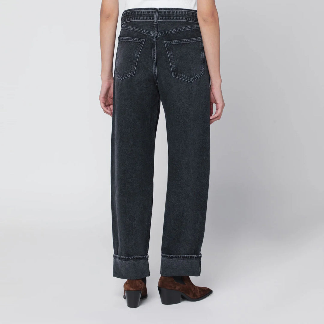 AGOLDE - Jeans Cuffer Taper grey washed effect