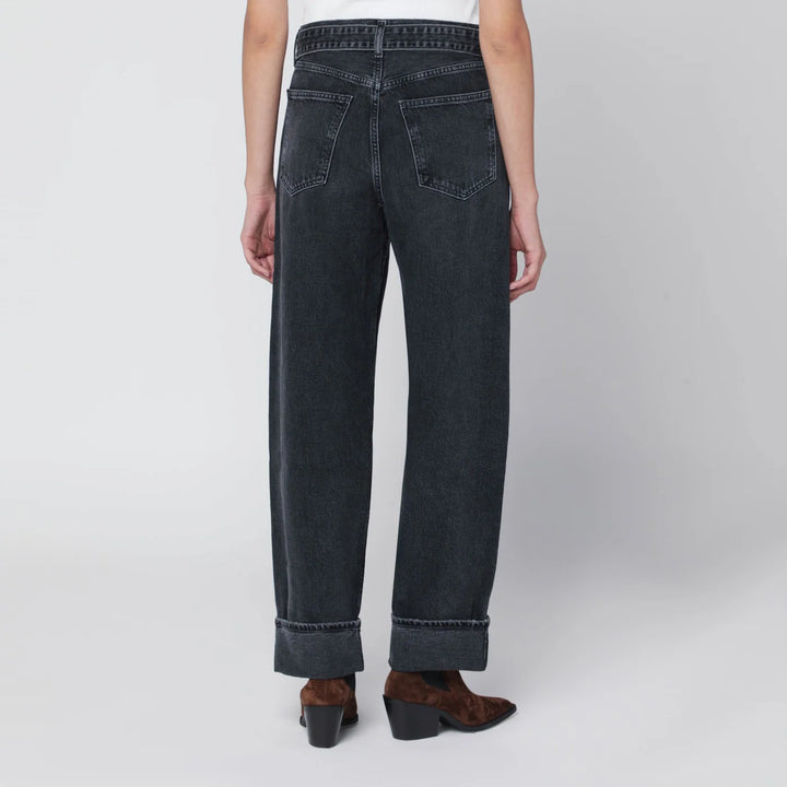 AGOLDE - Jeans Cuffer Taper grey washed effect