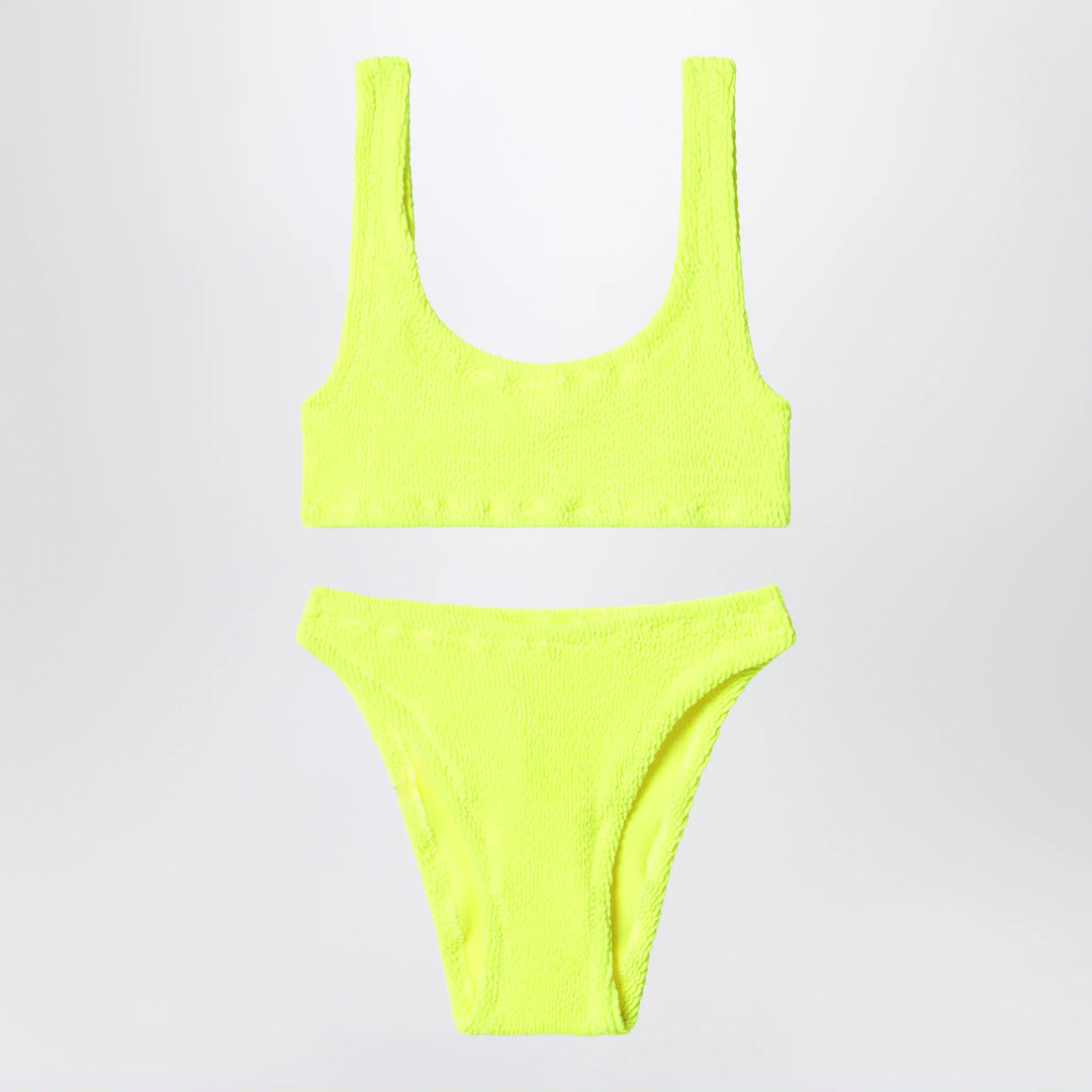 MC2 Saint Barth - Baker bikini in neon yellow crinkle fabric